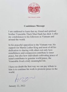 Condolencia dalai lama